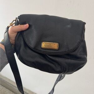 Marc by Marc Jacobs Black Gold Crossbody Bag with Adjustable Strap